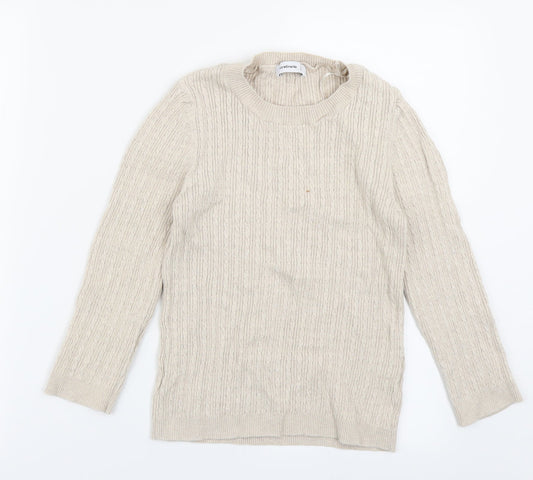 stradivarious Womens Beige  Knit Pullover Jumper Size S