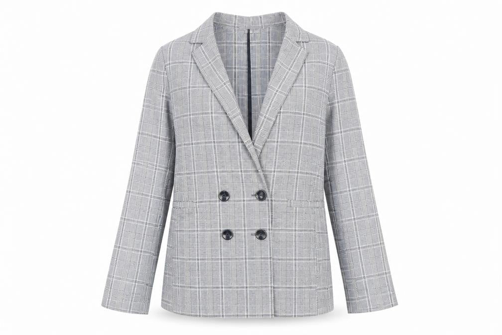 Primrk Womens Grey Check  Jacket Blazer Size 8