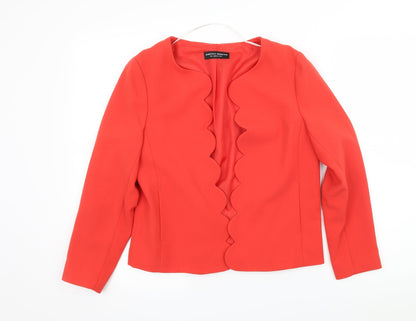 Additional front view of Dorothy Perkins women’s red jacket, size UK 8