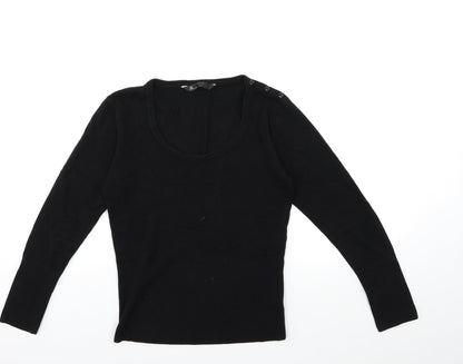 BHS Girls Black  Knit Pullover Jumper Size 13 Years