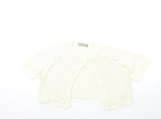 Zara Womens Beige  Knit Cardigan Jumper Size M