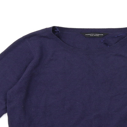 Dorothy Perkins Womens Blue  Knit Pullover Jumper Size 12