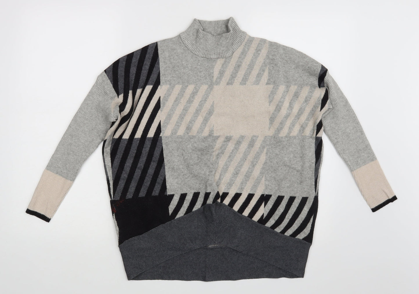 River Island Womens Multicoloured Geometric  Pullover Jumper Size XS