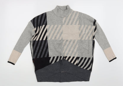 Preloved River Island Womens Multicoloured Geometric  Pullover Jumper Size XS - Front