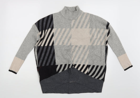 River Island Womens Multicoloured Geometric  Pullover Jumper Size XS