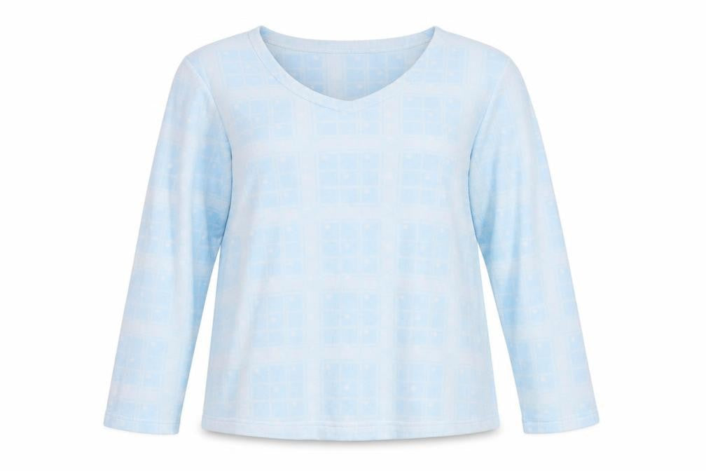 Bonmarché Womens Blue Argyle/Diamond Pullover Sweatshirt Size 20