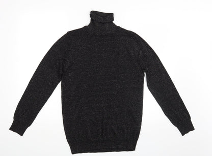 Additional front view of Atmosphere women’s black pullover sweatshirt, size UK 16