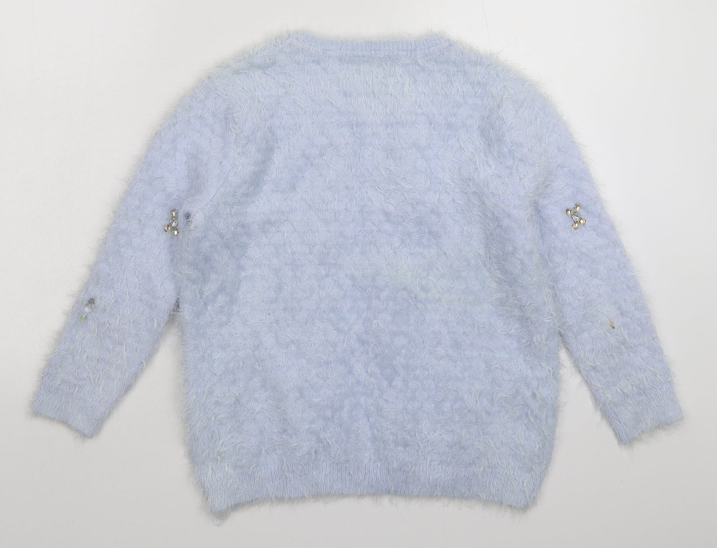Papaya Womens Blue  Knit Pullover Jumper Size S