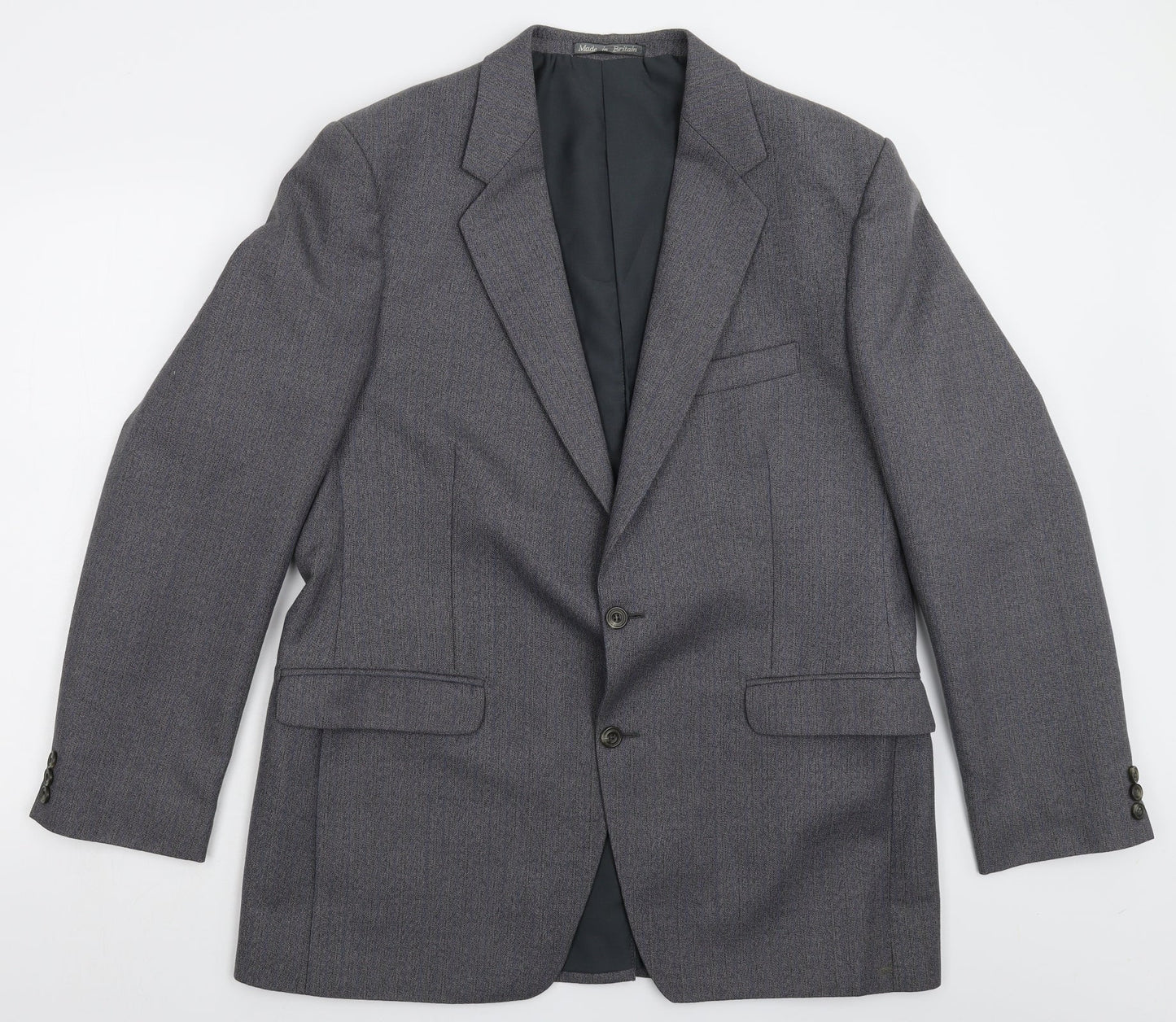 Grendale Mens Grey Striped  Jacket Suit Jacket Size 42