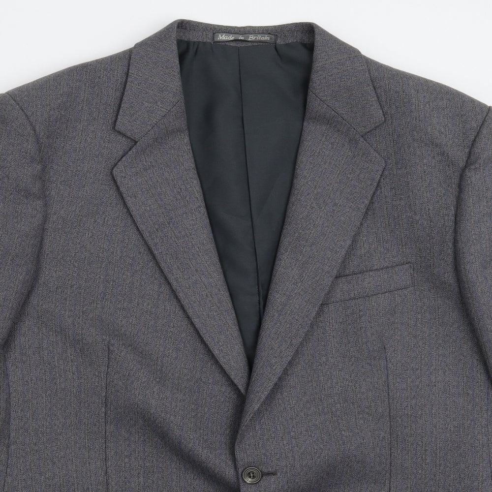 Grendale Mens Grey Striped  Jacket Suit Jacket Size 42