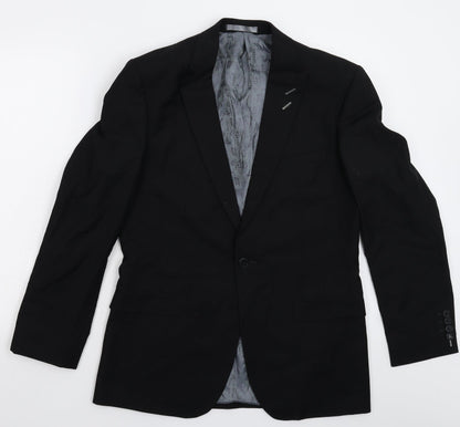 Additional front view of Red Herring men’s black jacket suit jacket, size 38