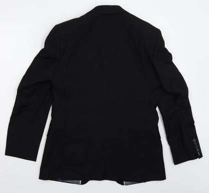 Back view of Red Herring men’s black jacket suit jacket, size 38