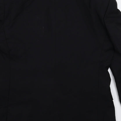 Brand and care label for Red Herring men’s black jacket suit jacket, size 38