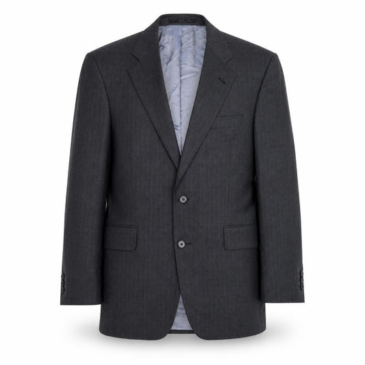 The Label Mens Grey Striped  Jacket Suit Jacket Size 40