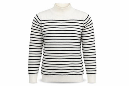 Rude Womens White Striped Knit Pullover Jumper Size XS