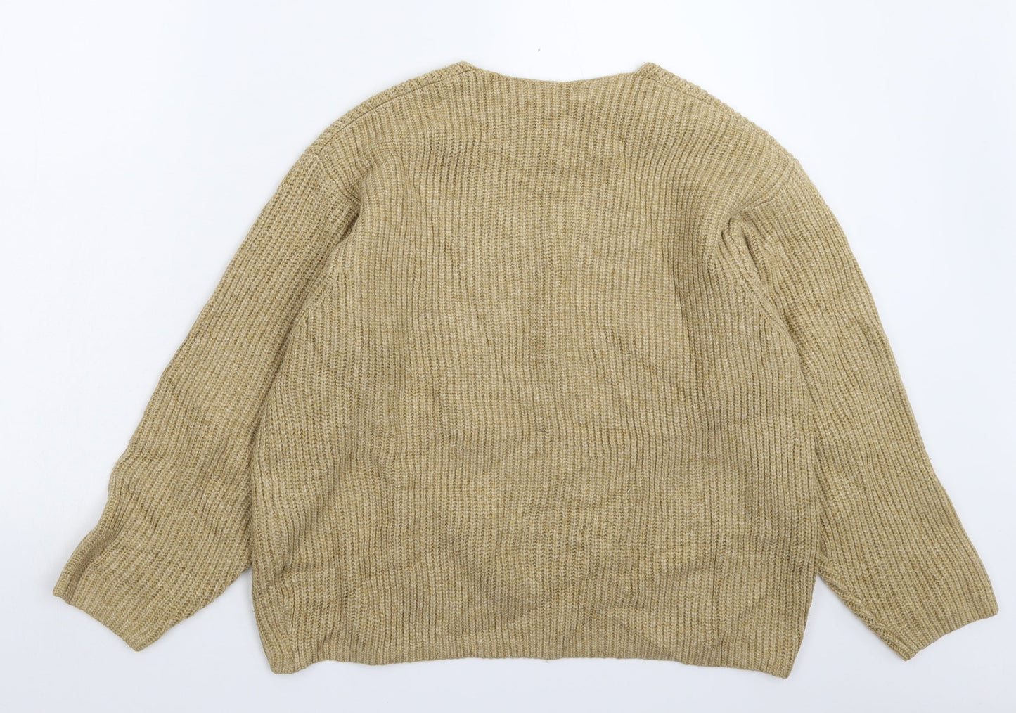 H&M Womens Beige  Knit Pullover Jumper Size S  - Oversized