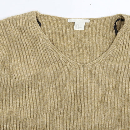 H&M Womens Beige  Knit Pullover Jumper Size S  - Oversized