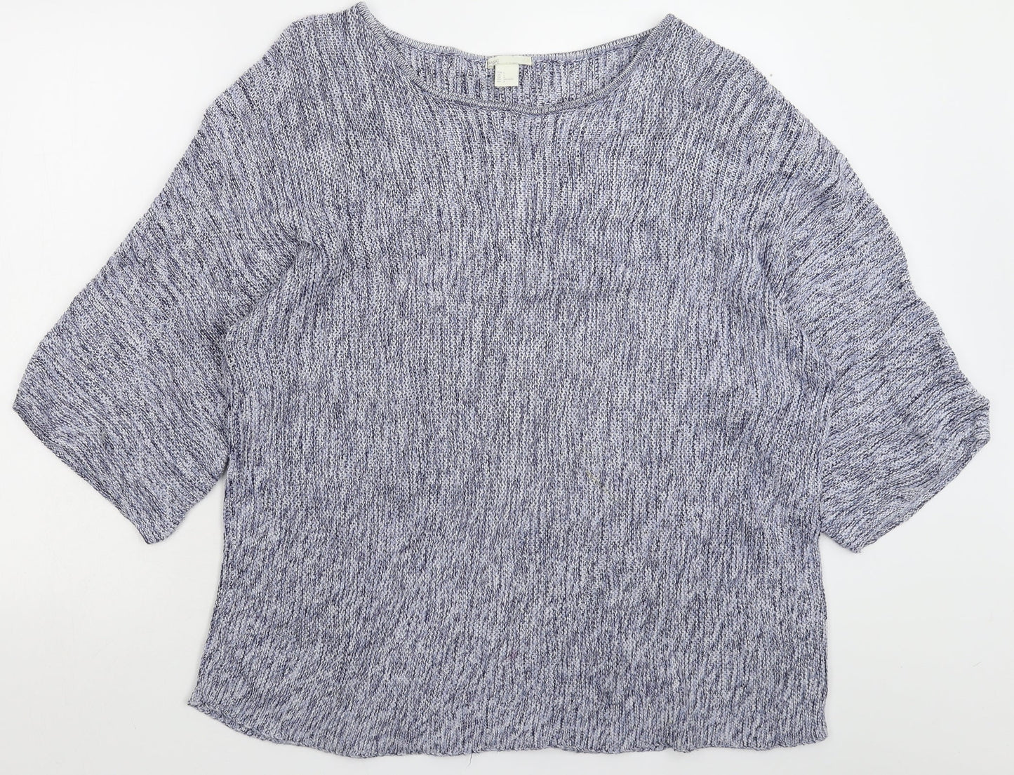 H&M Womens Blue  Knit Pullover Jumper Size L