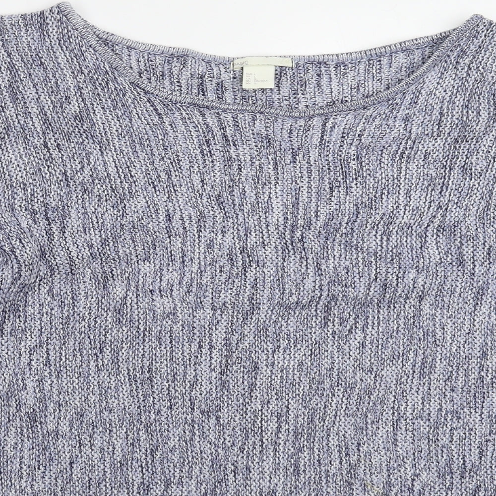 H&M Womens Blue  Knit Pullover Jumper Size L