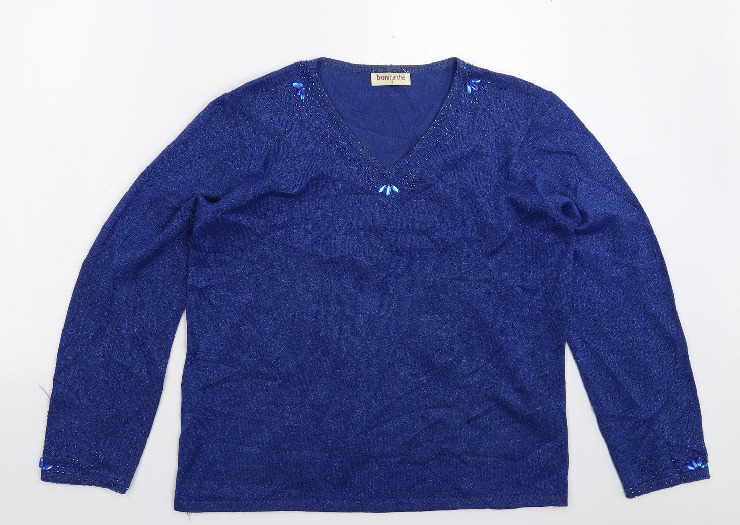 Bonmarché Womens Blue  Knit Pullover Jumper Size M