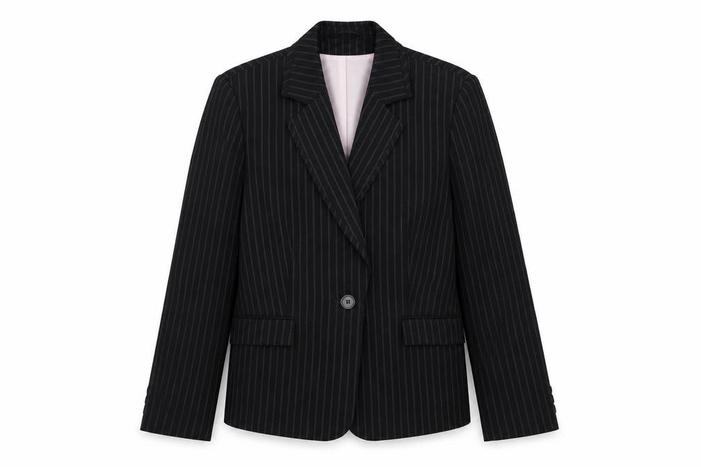 Dorothy Perkins Womens Black Striped  Jacket Suit Jacket Size 14