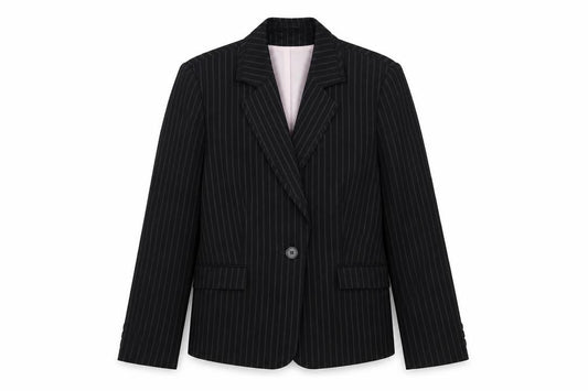 Dorothy Perkins Womens Black Striped  Jacket Suit Jacket Size 14