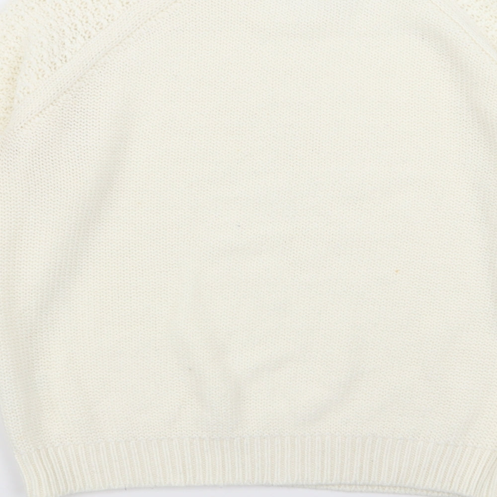 Papaya Womens White   Pullover Jumper Size M