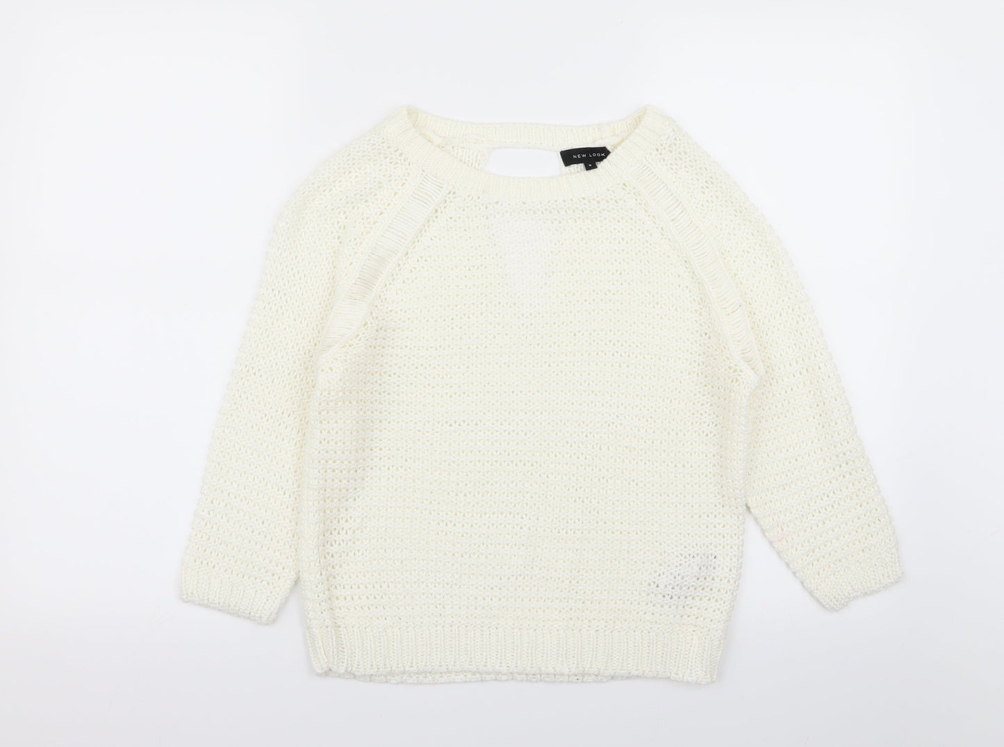 New Look Womens White   Pullover Jumper Size S