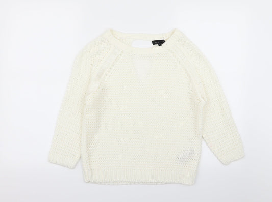 New Look Womens White   Pullover Jumper Size S