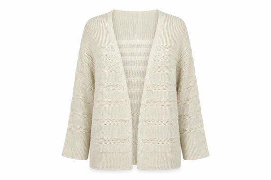 Asda George Womens Gold Striped  Cardigan Jumper Size 10