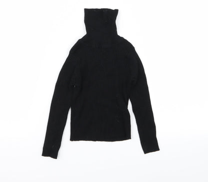 Additional front view of Next girls’ black basic t-shirt, size 3, years