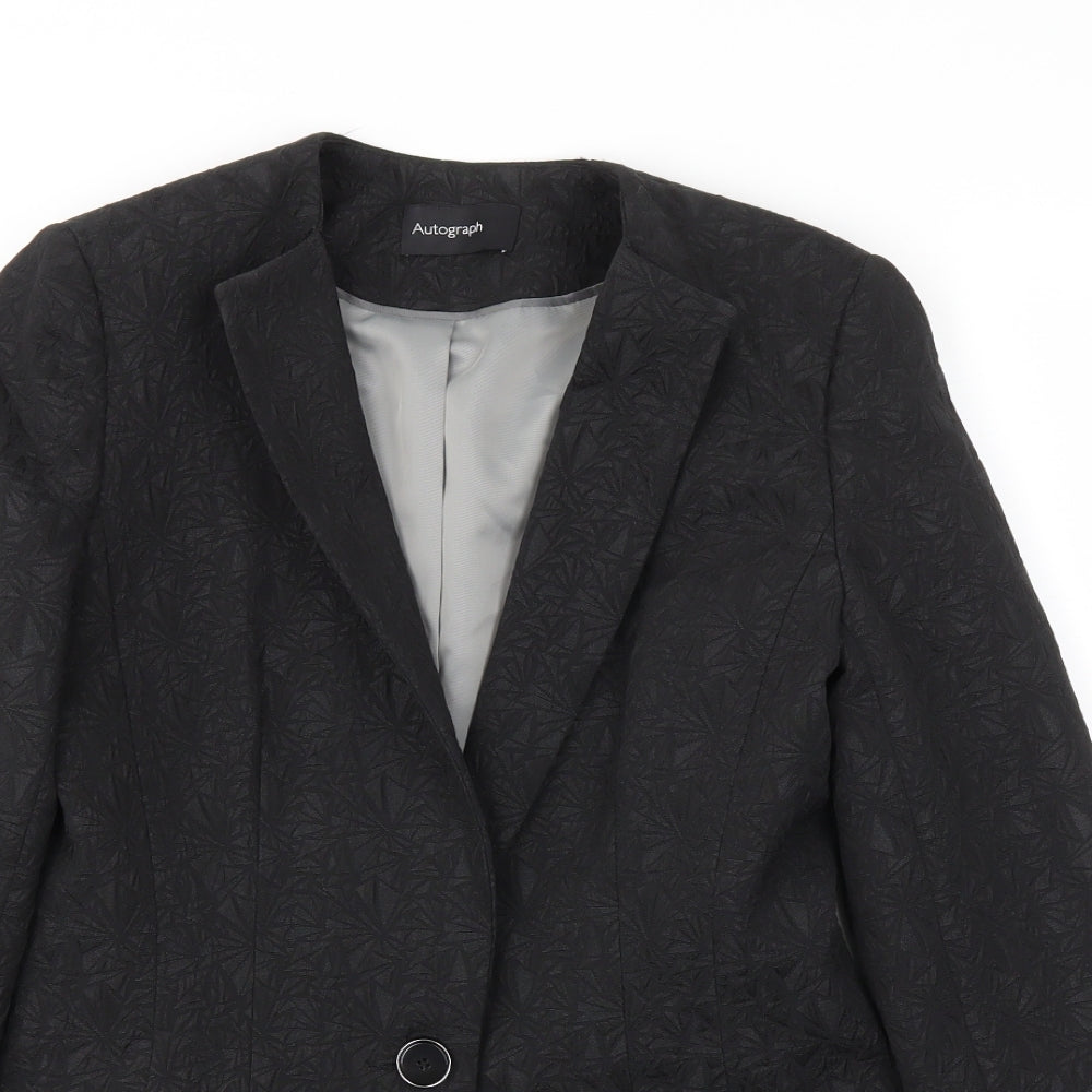 M&S Womens Black   Jacket Blazer Size 8