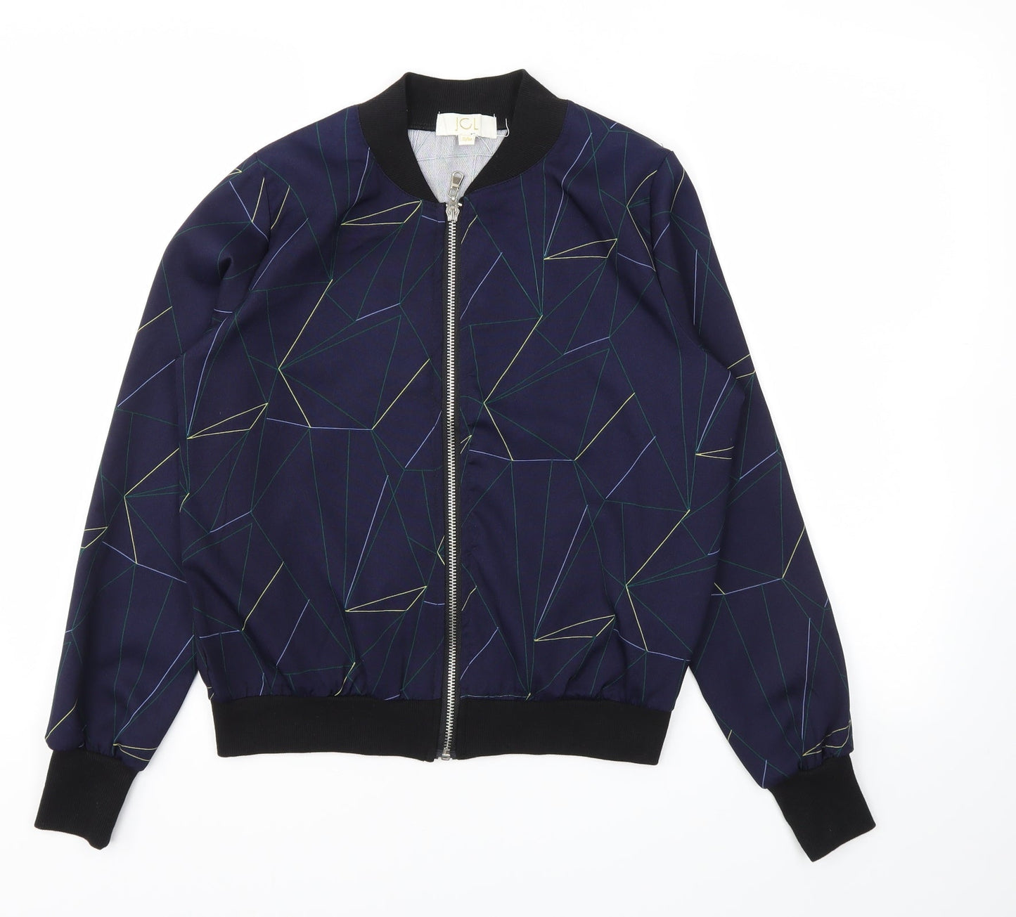 JCL Womens Blue Argyle/Diamond  Jacket  Size M