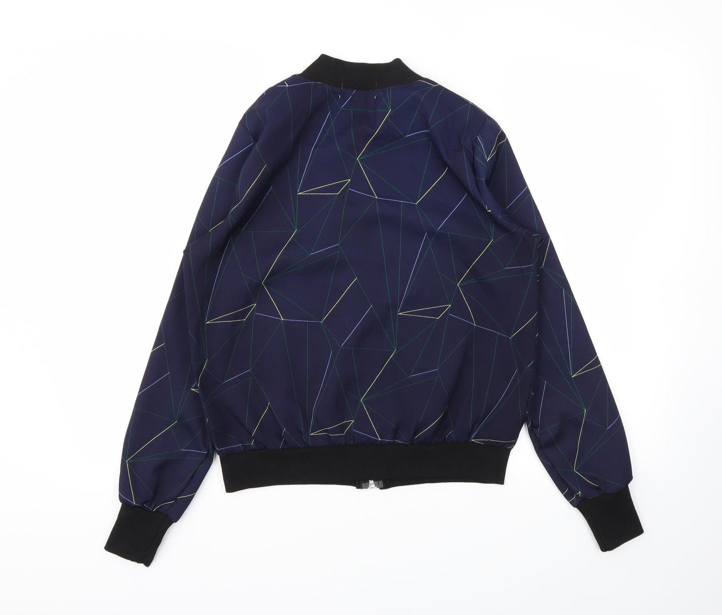JCL Womens Blue Argyle/Diamond  Jacket  Size M