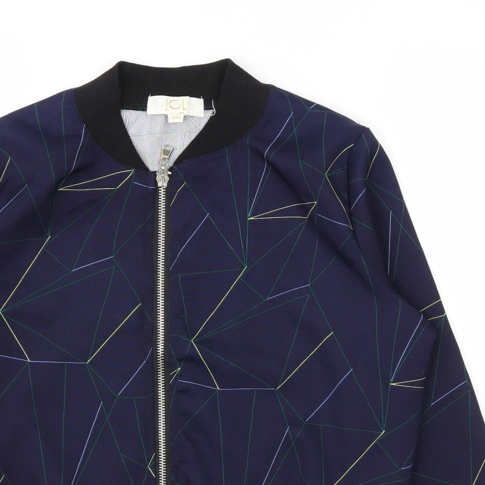 JCL Womens Blue Argyle/Diamond  Jacket  Size M