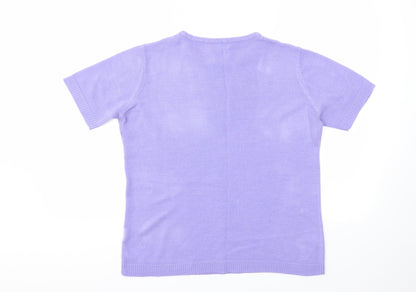 Classics Womens Purple   Pullover Jumper Size M