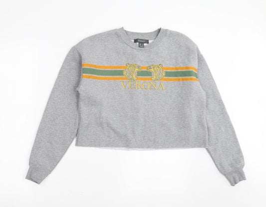Primark Womens Grey   Pullover Sweatshirt Size 8  - verona