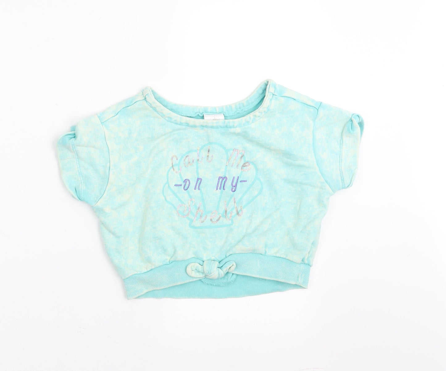 Disney Girls Green   Pullover Sweatshirt Size 7-8 Years  - call me on my shell