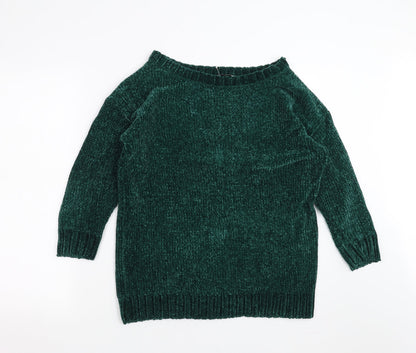 Additional front view of Tru Collection women’s green jumper, size S