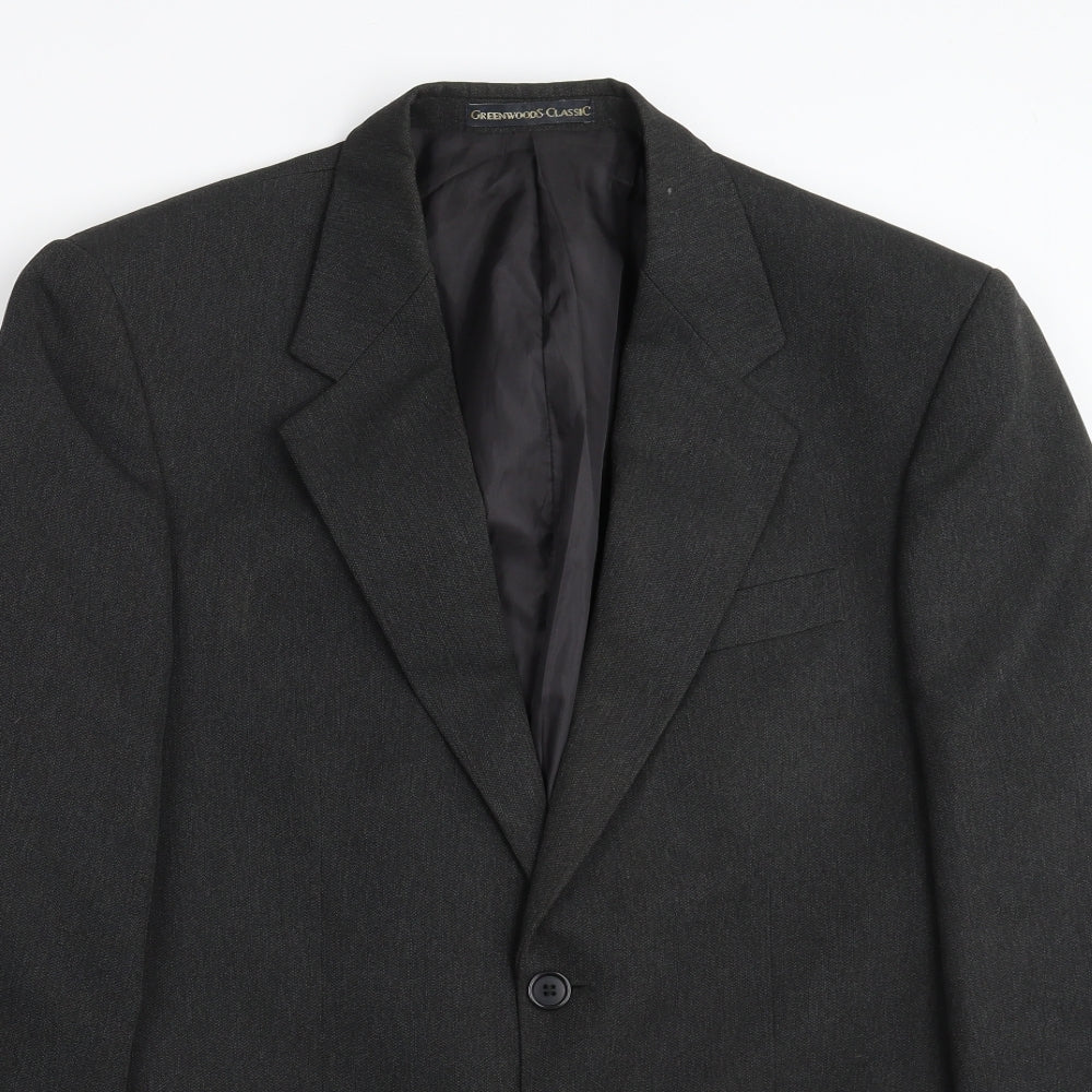 GREENWOODS Mens Grey   Jacket Suit Jacket Size 38