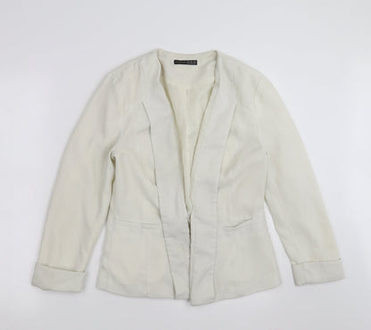 Primark Womens Ivory   Jacket Blazer Size 10  - Off White