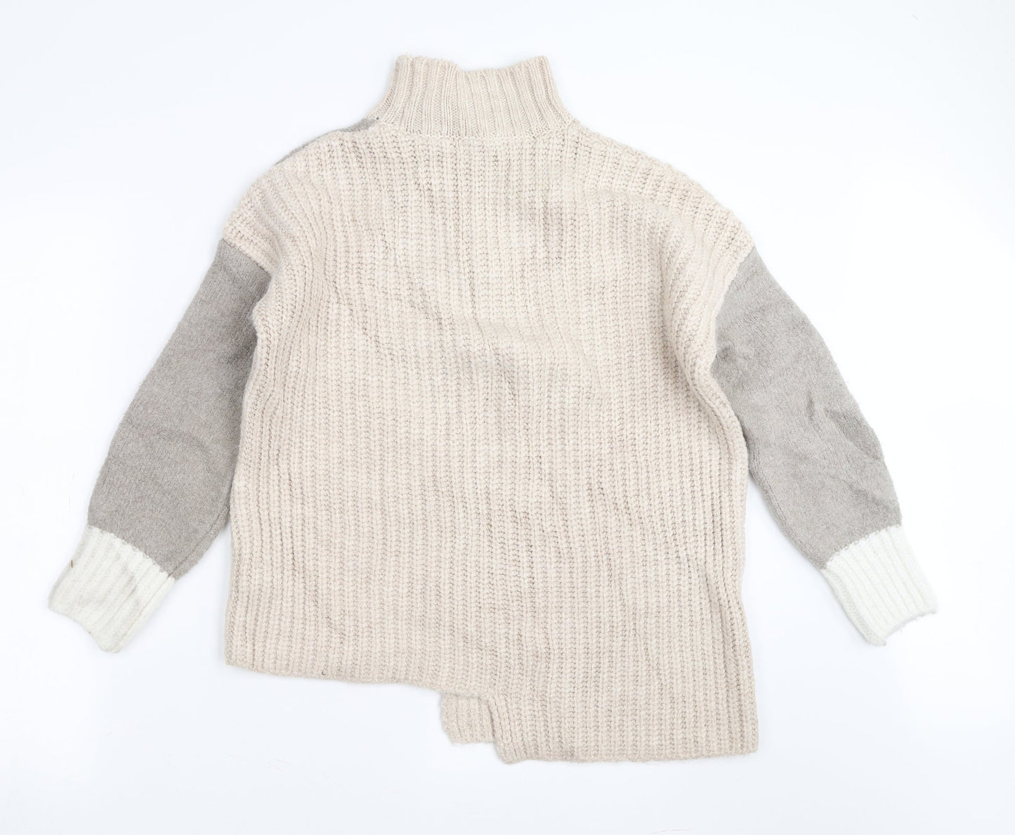 Marks and Spencer Womens Beige  Knit Pullover Jumper Size S  - Colour Block
