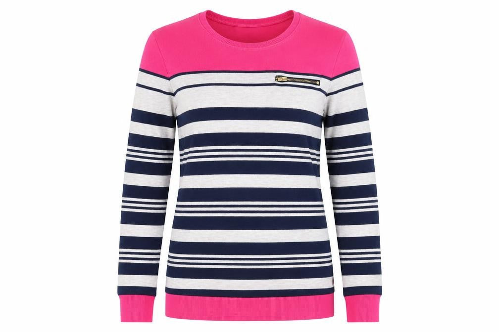 LCW Womens Blue Striped  Pullover Jumper Size M