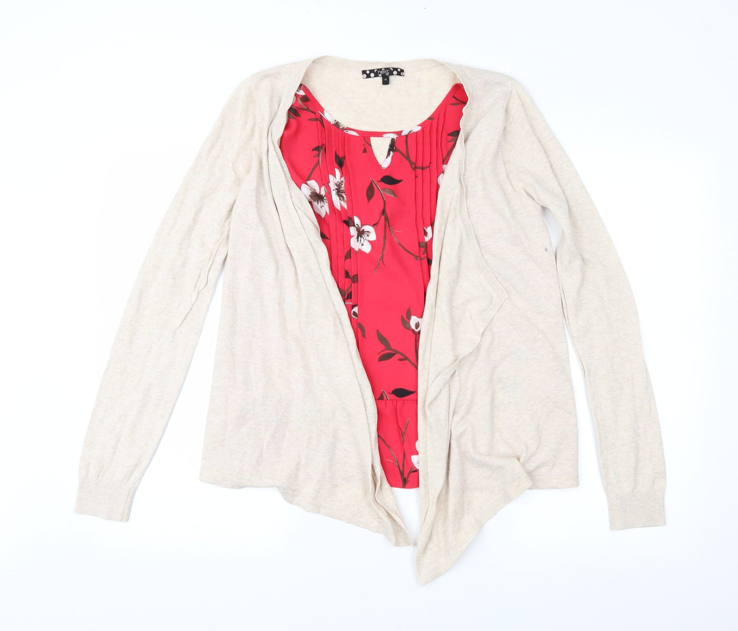 NEXT Womens Beige Floral  Pullover Jumper Size 12