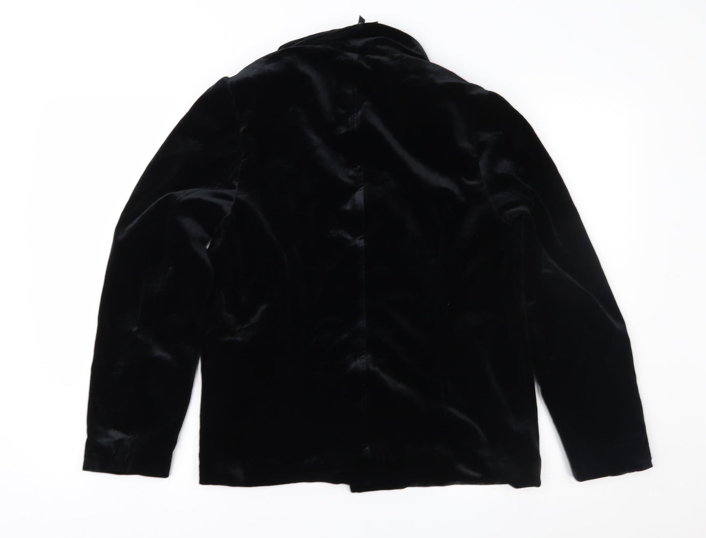 Elli White Womens Black  Velour Jacket  Size M