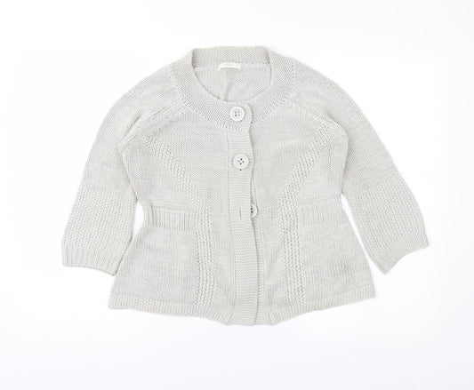 Marks an Womens Grey   Cardigan Jumper Size 14