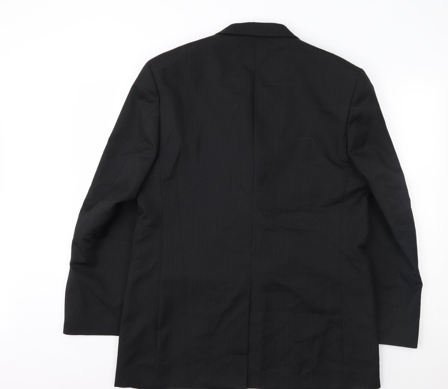 Copperstone Mens Black Striped  Jacket Suit Jacket Size 42