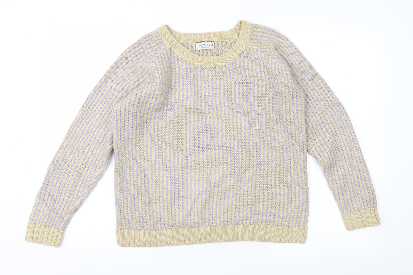 Marks and Spencer Womens Brown Striped  Pullover Jumper Size 8