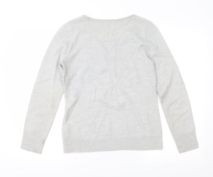 Per Una Womens Grey   Pullover Jumper Size 12