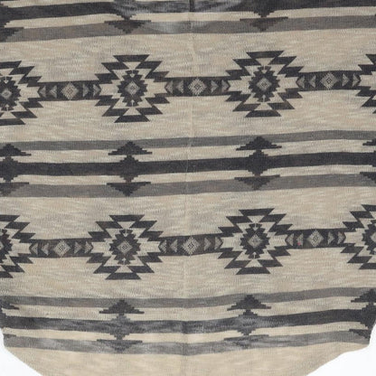 Preloved FOREVER 21 Womens Beige Geometric  Pullover Jumper Size S - Label